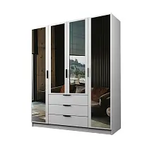 Шкаф ЭКОН распашной 4-х дверный 3-мя ящиками с 4-мя зеркалами